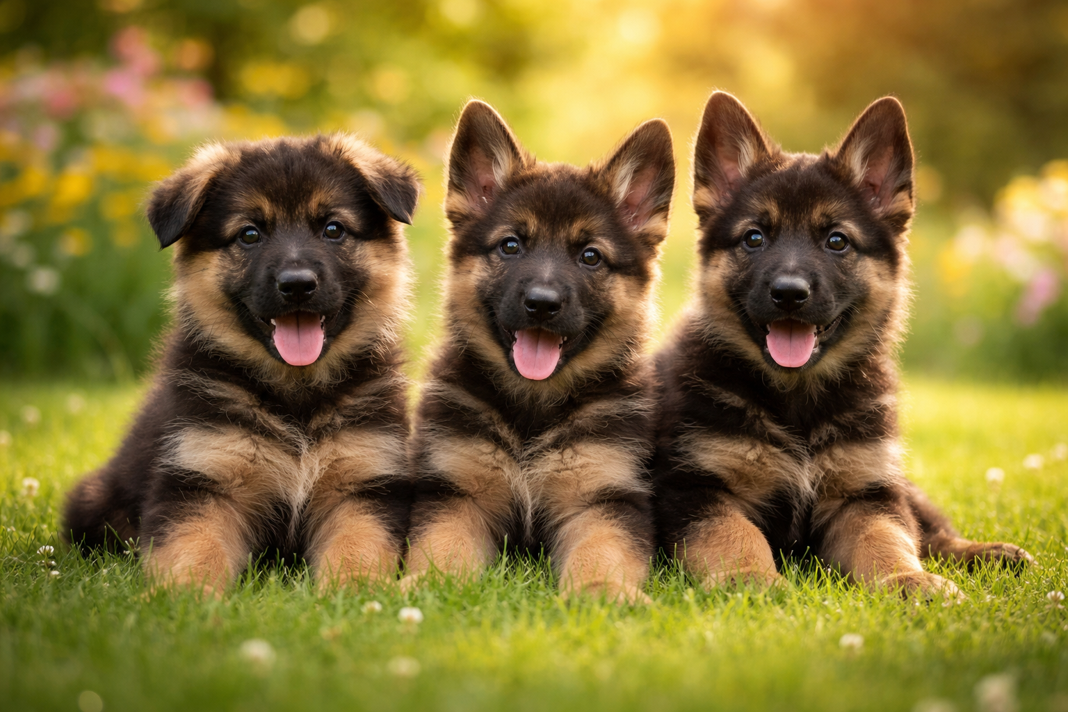 Young German Shepherd puppy ready for professional training in California